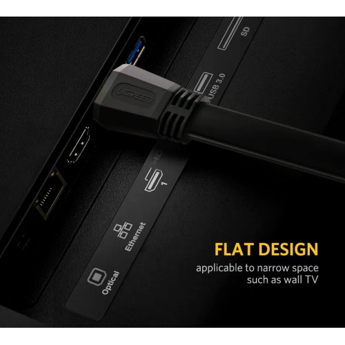 Купить Кабель Ugreen ED015 HDMI to HDMI 4K V2.0 3m (50820) Black - цена в Харькове, Киеве, Днепре, Одессе
в интернет-магазине Telemart фото