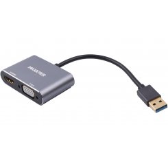 Адаптер Maxxter USB to HDMI/VGA (V-AM-HDMI-VGA) Gray