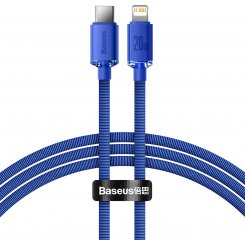 Кабель Baseus Crystal Shine Series Fast Charging Data Cable USB Type-C to Lightning 20W 1.2m (CAJY000203) Blue