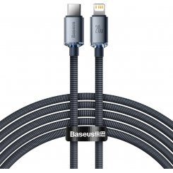 Кабель Baseus Crystal Shine Series Fast Charging Data Cable USB Type-C to Lightning 20W 2m (CAJY000301) Black