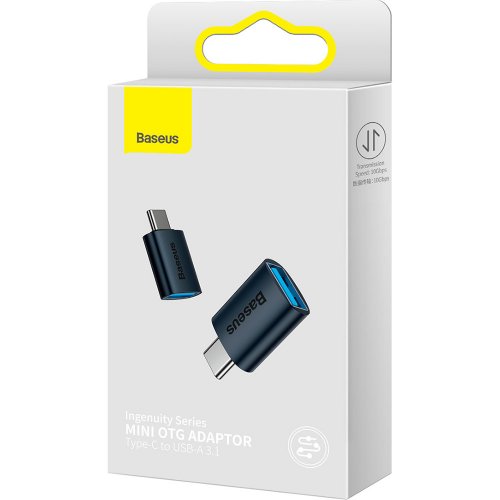 Купить Адаптер Baseus Ingenuity Series Mini OTG Adaptor USB Type-C to USB 3.1 (ZJJQ000003) Blue - цена в Харькове, Киеве, Днепре, Одессе
в интернет-магазине Telemart фото