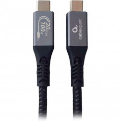 Кабель Cablexpert Premium USB 3.2 Type-C to USB Type-C 100W 0.5m (CCBP-USB3-CMCM100-0.5M) Black