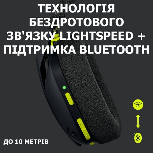 Уценка наушники Logitech G435 Lightspeed (981-001050) Black/Yellow (вскрита упаковка, 604469) купить в Украине: Киев, Днепр, Харьков, Одесса  | Низкая цена, отзывы, характеристики от TELEMART фото