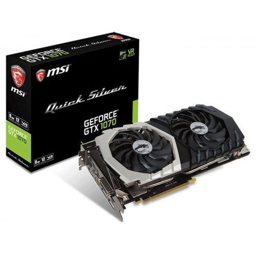 Продать Видеокарта MSI GeForce GTX 1070 Quick Silver OC 8192MB (GTX 1070 QUICK SILVER 8G OC) по Trade-In интернет-магазине Телемарт - Киев, Днепр, Украина фото