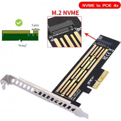 Купить Контроллер Dynamode PCI-E x4/x8/x16 to M.2 M Key (PCI-Ex4- M.2 M-key) - цена в Харькове, Киеве, Днепре, Одессе
в интернет-магазине Telemart фото