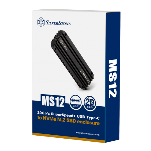 Купить Внешний карман SilverStone MS12 USB 3.2 for M.2 NVMe (SST-MS12) Black - цена в Харькове, Киеве, Днепре, Одессе
в интернет-магазине Telemart фото