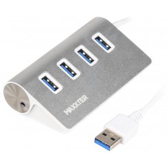 USB-хаб Maxxter USB 4 in 1 (HU3A-4P-01) Silver