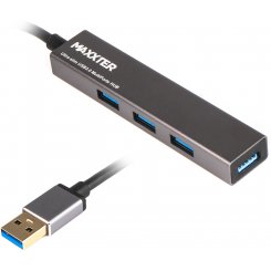 USB-хаб Maxxter USB 4 in 1 (HU3A-4P-02) Grey