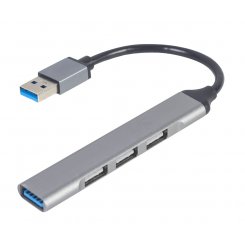 USB-хаб Gembird HUB 4 in 1 (UHB-U3P1U2P3-02) Grey