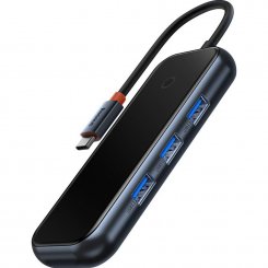 USB-хаб Baseus AcmeJoy 4 in 1 USB 3.0 Type-C (WKJZ010013) Dark Gray