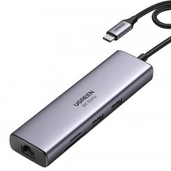 USB-хаб Ugreen CM512 Type-C 7 in 1 (90568) Grey