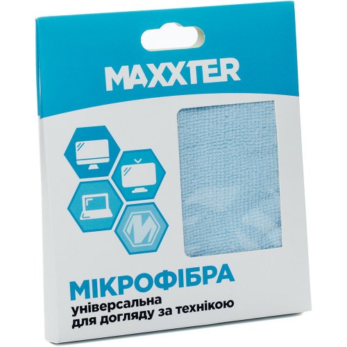 Купить Чистящая салфетка из микрофибры для экранов Maxxter Microfiber Wipe 25 x 25 см (MC-25X25-01) - цена в Харькове, Киеве, Днепре, Одессе
в интернет-магазине Telemart фото