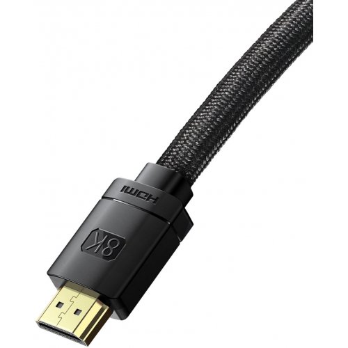 Купить Кабель Baseus High Definition Series HDMI to HDMI v2.1 8K 1.5m (WKGQ040101) Black - цена в Харькове, Киеве, Днепре, Одессе
в интернет-магазине Telemart фото