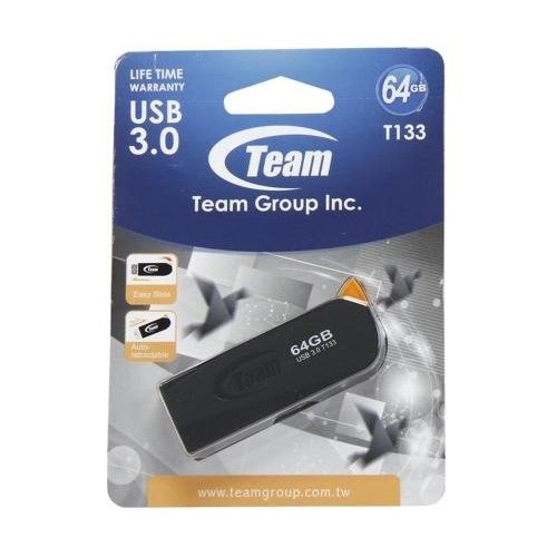Купить Накопитель Team T133 64GB USB 3.0 Black (TT13364GB01) - цена в Харькове, Киеве, Днепре, Одессе
в интернет-магазине Telemart фото