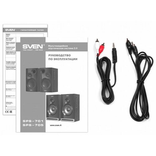 Акустическая система SVEN SPS-705 Black купить в Украине: Киев, Днепр, Харьков, Одесса  | Низкая цена, отзывы, характеристики от TELEMART фото