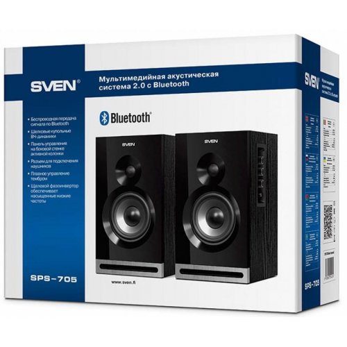 Акустическая система SVEN SPS-705 Black купить в Украине: Киев, Днепр, Харьков, Одесса  | Низкая цена, отзывы, характеристики от TELEMART фото