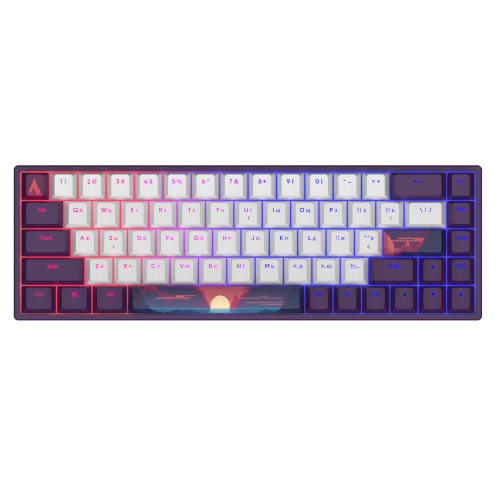 Photo Keyboard Dark Project 68 Sunrise PBT RGB Mech G3MS Sapphire (DPP68_GSH_SUNR_ANSI_UA) Violet/White