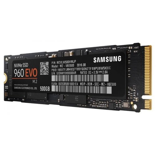 Продати SSD-диск Samsung 960 EVO V-NAND 500GB  M.2 (2280 PCI-E) NVMe x4 (MZ-V6E500/OEM) за Trade-In у інтернет-магазині Телемарт - Київ, Дніпро, Україна фото