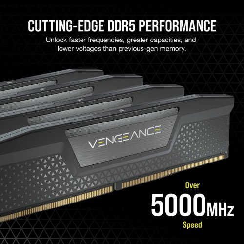 Photo RAM Corsair DDR5 32GB (2x16GB) 6000Mhz Vengeance Black (CMK32GX5M2B6000Z30)