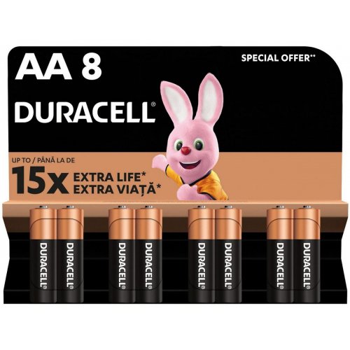Батарейки Duracell AA (LR06) MN1500 8 шт. (81551273) купить в Украине: Киев, Днепр, Харьков, Одесса  | Низкая цена, отзывы, характеристики от TELEMART фото