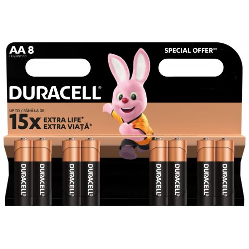 Батарейки Duracell AA (LR06) MN1500 8 шт. (81551273) купить в Украине: Киев, Днепр, Харьков, Одесса  | Низкая цена, отзывы, характеристики от TELEMART фото
