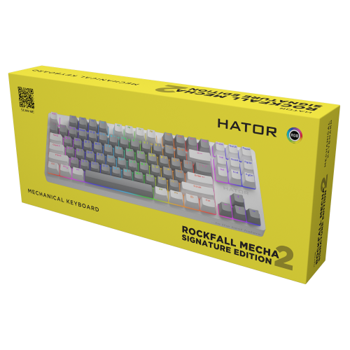 Photo Keyboard HATOR Rockfall 2 Mecha Signature Edition (HTK-521-WGW) Grey/White
