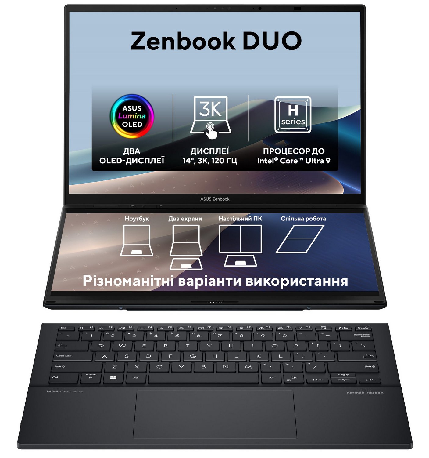 Купить Ноутбук Asus Zenbook DUO UX8406MA-PZ074W (90NB12U1-M008Z0 ...