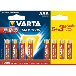 Батарейки Varta AAA (LR03) Max T. 8шт (5+3) (04703101428)