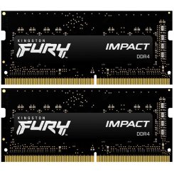 Уцінка озп Kingston SODIMM DDR4 16GB (2x8GB) 3200Mhz FURY Impact Black (KF432S20IBK2/16) (Ушкодження упаковки, 611980)