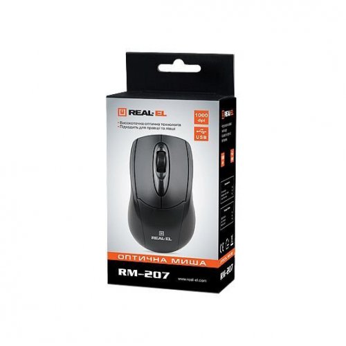Photo Mouse REAL-EL RM-207 USB Black