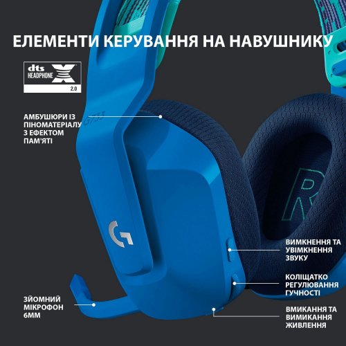 Купить Наушники Logitech G733 Lightspeed RGB Gaming (981-000943) Blue (Восстановлено продавцом, 614051) - цена в Харькове, Киеве, Днепре, Одессе
в интернет-магазине Telemart фото