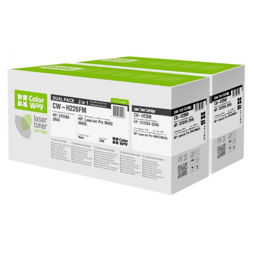 

ColorWay HP CF226A Dual Pack (CW-H226FM) Black