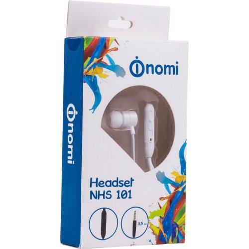 Наушники Nomi NHS-101 White купить в Украине: Киев, Днепр, Харьков, Одесса  | Низкая цена, отзывы, характеристики от TELEMART фото