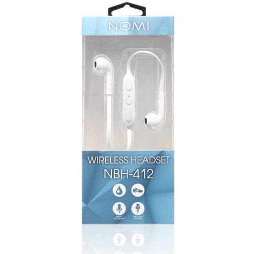 Купити Навушники Nomi NBH-412 Bluetooth White - ціна в Києві, Львові, Вінниці, Хмельницькому, Франківську, Україні | інтернет-магазин TELEMART.UA фото