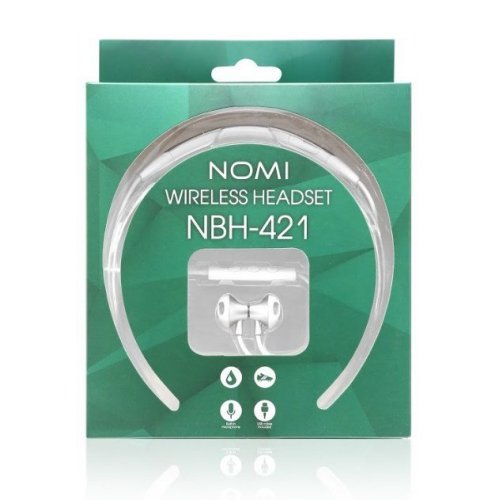 Купити Навушники Nomi NBH-421 Bluetooth Silver - ціна в Києві, Львові, Вінниці, Хмельницькому, Франківську, Україні | інтернет-магазин TELEMART.UA фото