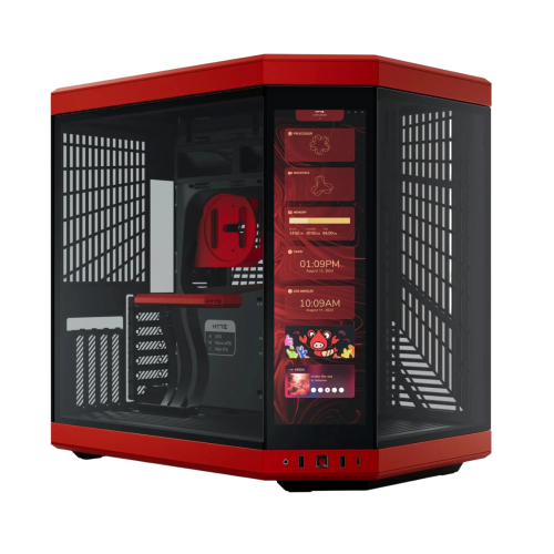 Photo Hyte Y70 Touch Tempered Glass without PSU (CS-HYTE-Y70-BR-L) Black/Red