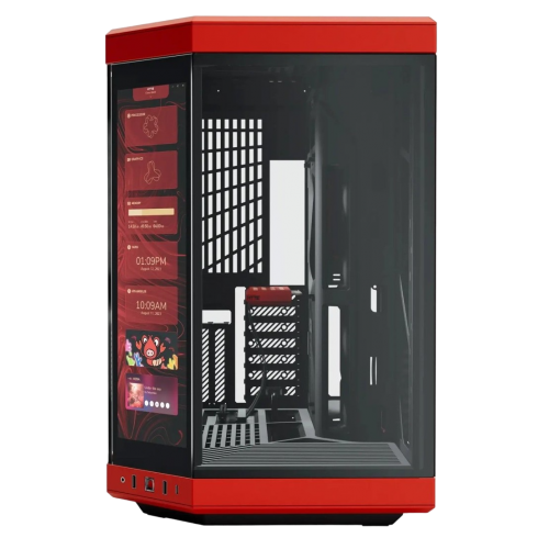 Photo Hyte Y70 Touch Tempered Glass without PSU (CS-HYTE-Y70-BR-L) Black/Red