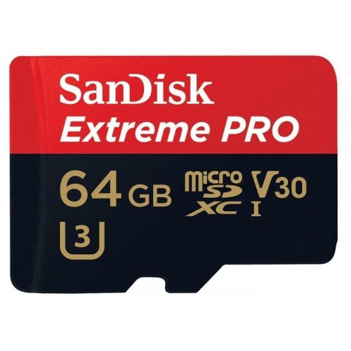 Купить Карта памяти SanDisk microSDXC Extreme Pro 64GB Class10 UHS-I U3 R95/W90MB/s 4K (с адаптером) (SDSQXXG-064G-GN6MA) - цена в Харькове, Киеве, Днепре, Одессе
в интернет-магазине Telemart фото