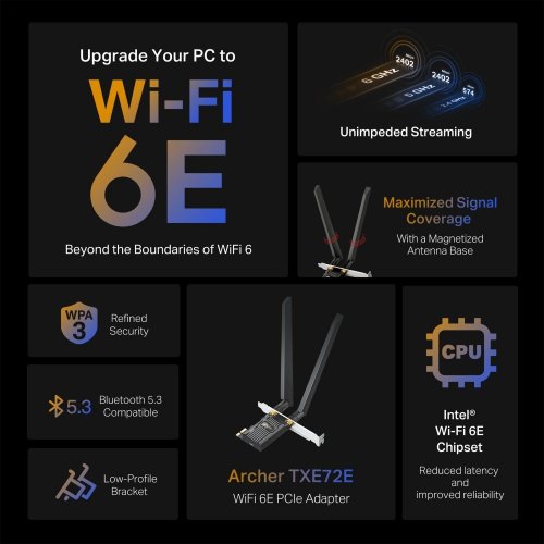 Wi-Fi адаптер TP-LINK Archer TXE72E купити в Україні: Київ, Львів, Хмельницький, Тернопіль | Низька ціна, відгуки, характеристики від TELEMART фото