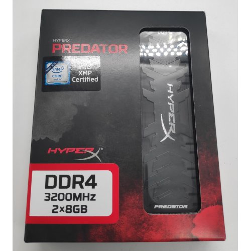 Купить Озу HyperX DDR4 16GB (2x8GB) 3200Mhz Predator (HX432C16PB3K2/16) (Восстановлено продавцом, 618584) с проверкой совместимости: обзор, характеристики, цена в Киеве, Днепре, Одессе, Харькове, Украине | интернет-магазин TELEMART.UA фото