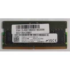 Озу Micron SODIMM 8GB DDR5 4800Mhz (MTC4C10163S1SC48BA1) (Восстановлено продавцом, 618756)