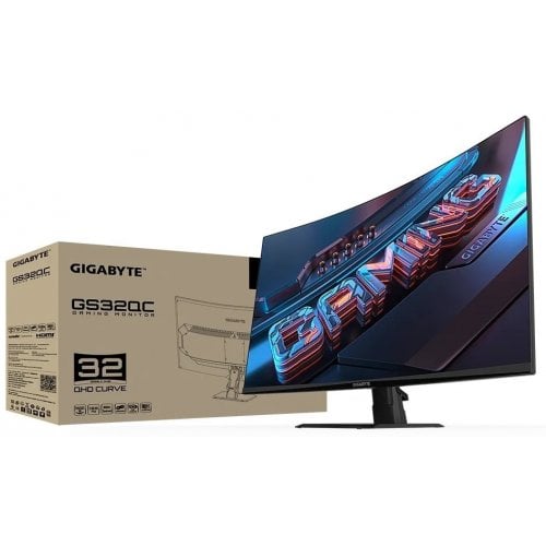 Купить Уценка монитор Gigabyte 31.5" GS32QC Black (Поврежденная упаковка, 619029) - цена в Харькове, Киеве, Днепре, Одессе
в интернет-магазине Telemart фото