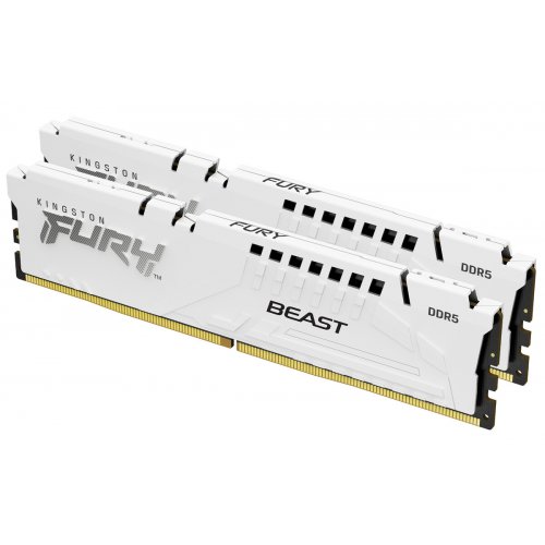 Photo RAM Kingston DDR5 32GB (2x16GB) 6000Mhz FURY Beast White (KF560C30BWEK2-32)