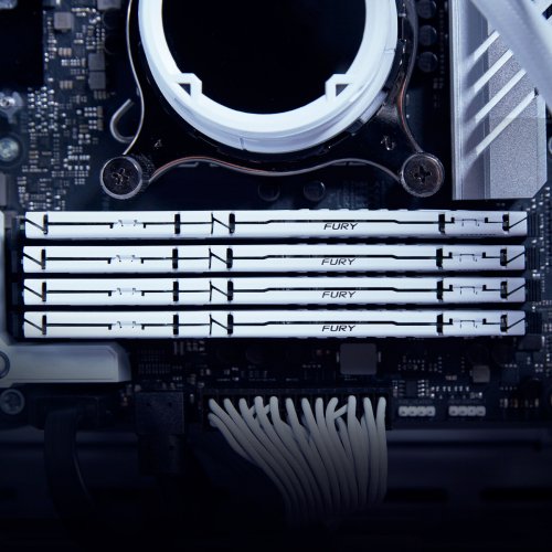 Photo RAM Kingston DDR5 32GB (2x16GB) 6000Mhz FURY Beast White (KF560C30BWEK2-32)