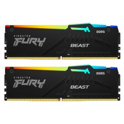 ОЗП Kingston DDR5 16GB (2x8GB) 6000Mhz FURY Beast RGB Black (KF560C30BBEAK2-16)