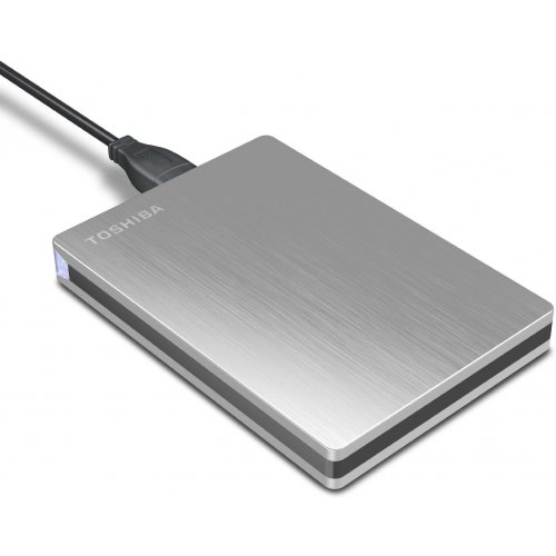 Зовнішній HDD Toshiba Canvio Slim for MAC 1TB (HDTD210ESMEA) Silver купити в Україні: Київ, Львів, Хмельницький, Тернопіль, Івано-Франківськ | Низька ціна, відгуки, характеристики від TELEMART фото