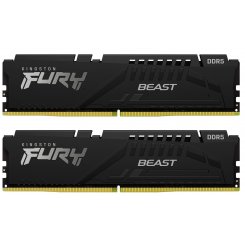 Озу Kingston DDR5 16GB (2x8GB) 5200MHz FURY Beast Black (KF552C40BBK2-16) (Восстановлено продавцом, 621120)
