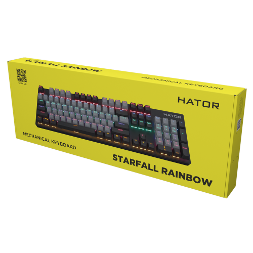 Фото Клавіатура HATOR Starfall Rainbow Origin Blue (HTK-609-BGB) Black/Grey