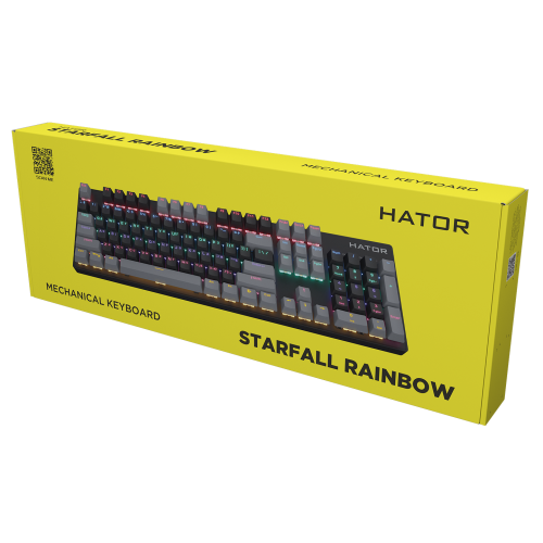 Фото Клавіатура HATOR Starfall Rainbow Origin Red (HTK-608-BBG) Black/Grey