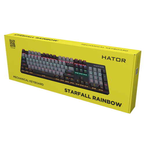 Фото Клавіатура HATOR Starfall Rainbow Origin Red (HTK-608-BGB) Black/Grey